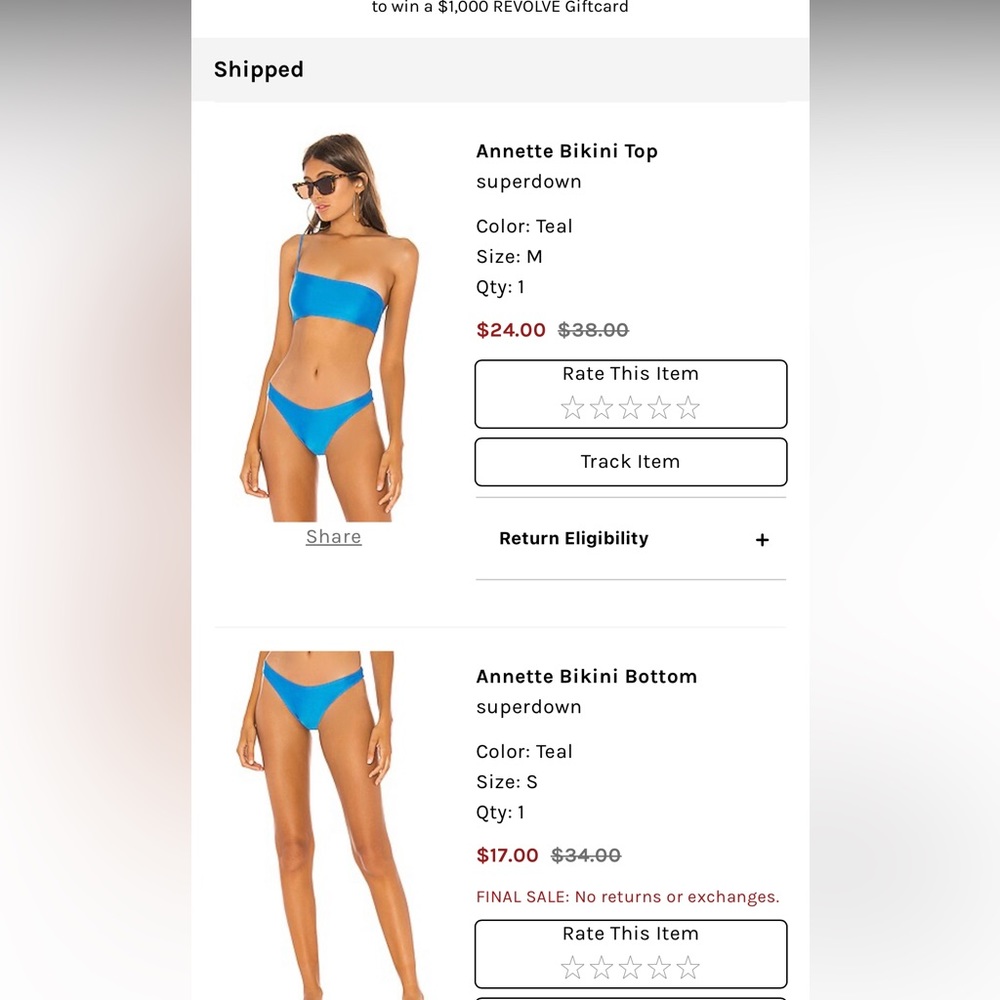 Superdown by Revolve. Bought on sale and never worn. No padding in top.